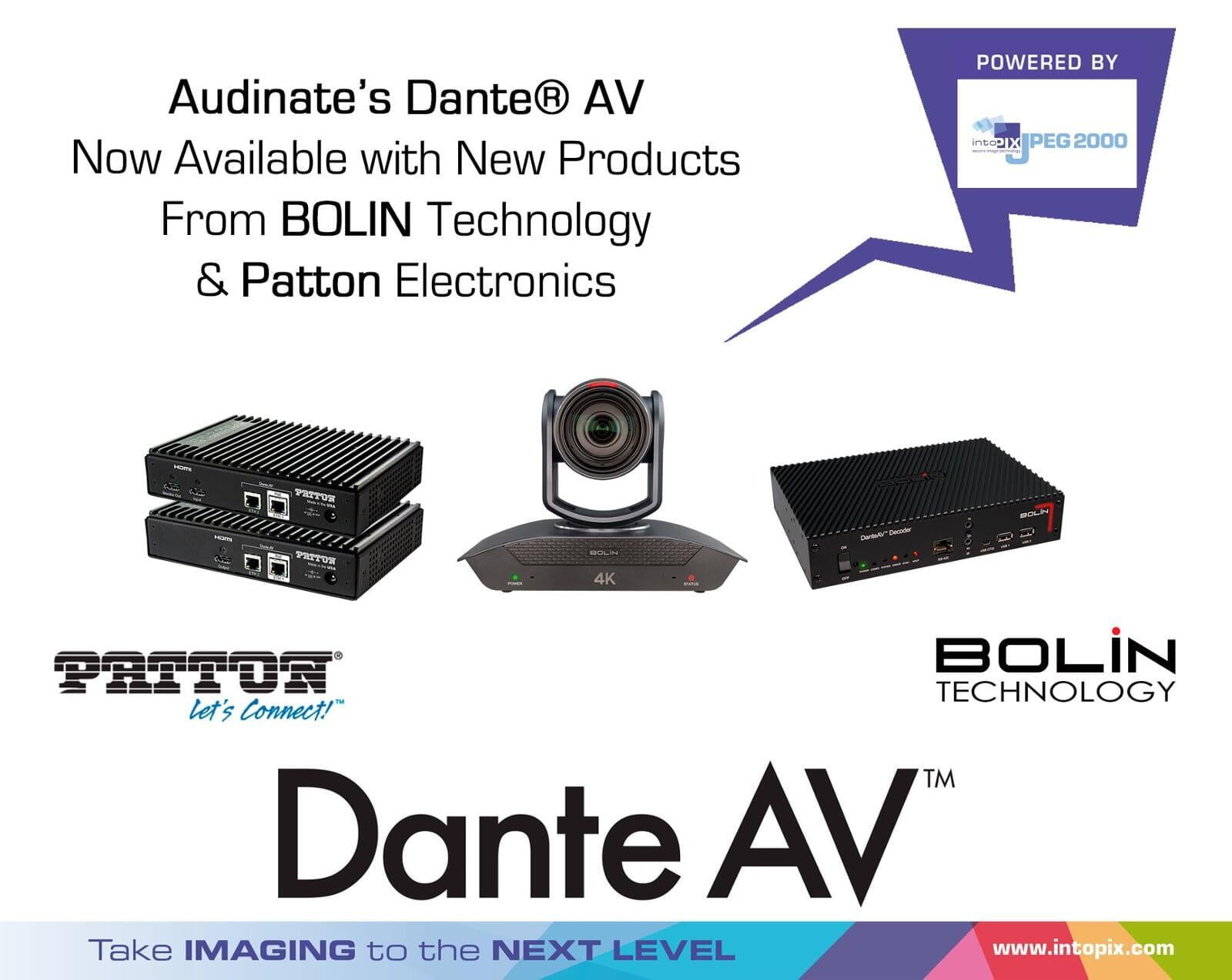 New Dante® AV Products from BOLIN Technology and Patton Electronics Now Available